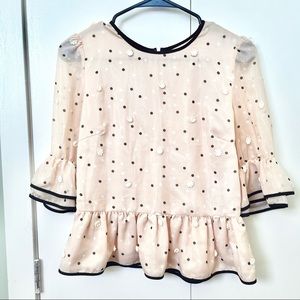 Soft pinky beidge uniqe design chiffon shirt - subtle sheen luxurious material